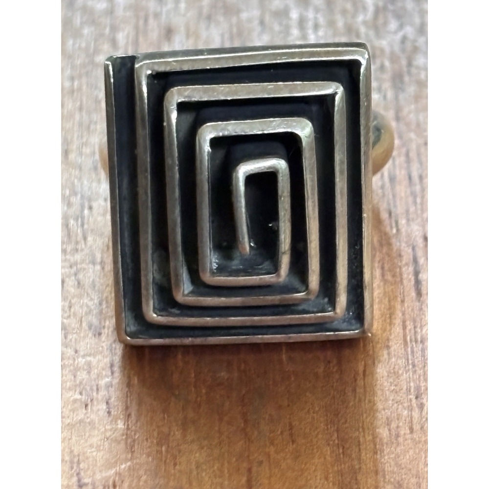 DOMINIQUE DINOUART Sterling Silver Vintage Mexico Spiral Ring Size 8 14.6 Grams